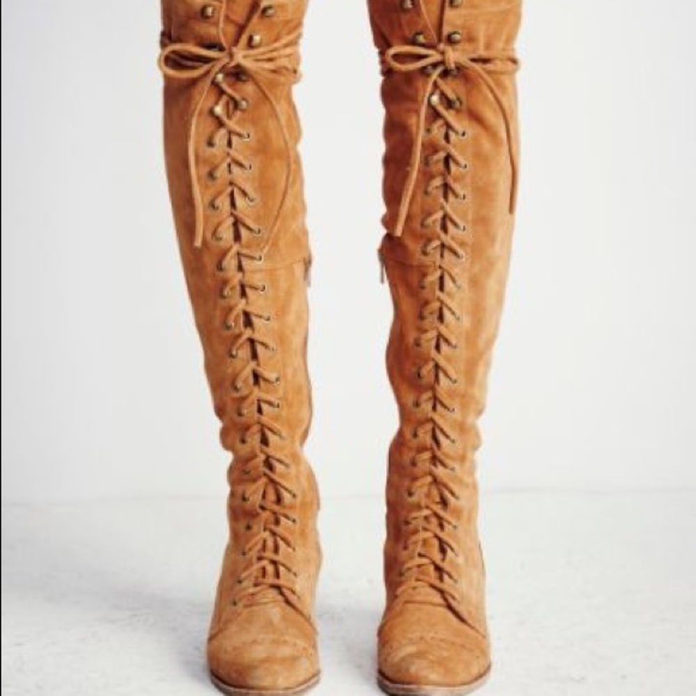 Free People Jeffrey Campbell Joe Boots Tan Suede 8